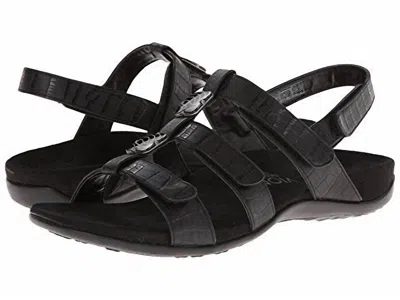 Vionic Amber Walking Sandal In Black In Black