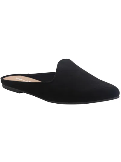 Shop Sun + Stone Ninna Womens Faux Suede Pointed Toe Mules In Black