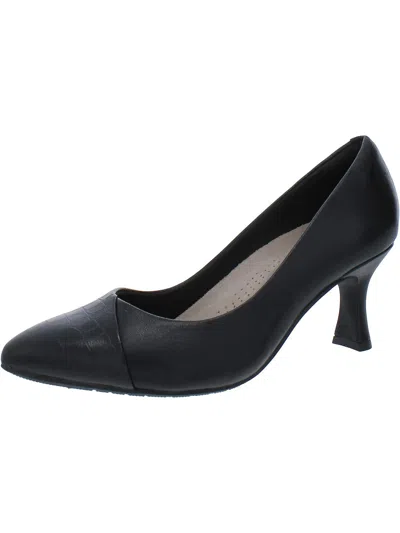 Shop Clarks Womens Leather Pointed Toe Pumps In Black