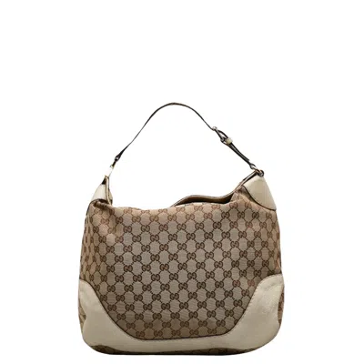 Shop Gucci Gg Canvas Beige Canvas Tote Bag ()