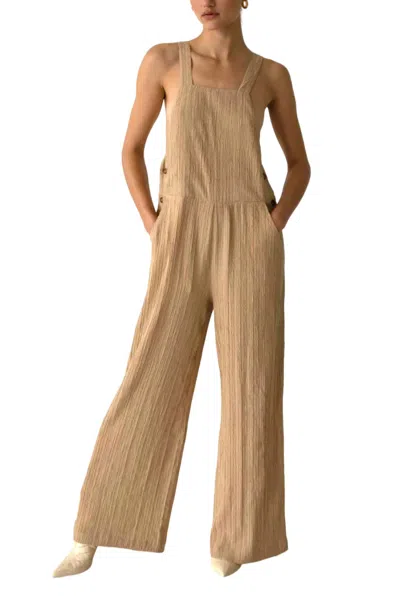 The Range Woven Ripple Overall In Tanlines In Multi