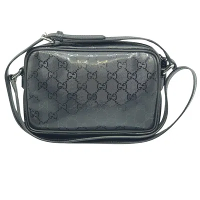 Shop Gucci Gg Imprimé Black Canvas Shoulder Bag ()