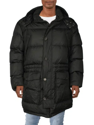 Shop Polo Ralph Lauren Big & Tall Mens Down Blend Quilted Parka Coat In Black