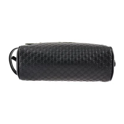 Shop Gucci Micro Ssima Black Leather Clutch Bag ()