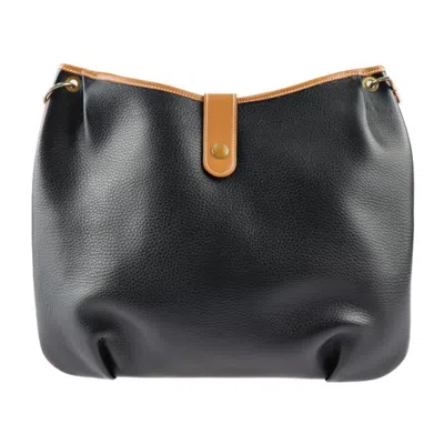 Shop Hermes Hermès Rodeo Black Leather Shoulder Bag ()