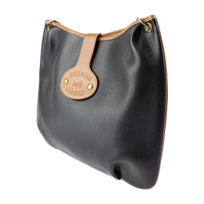 Shop Hermes Hermès Rodeo Black Leather Shoulder Bag ()