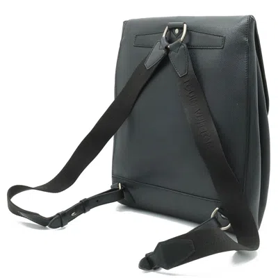 Pre-owned Louis Vuitton Cassiar Black Leather Backpack Bag ()