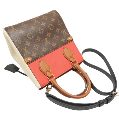 Pre-owned Louis Vuitton Fold Pm Brown Canvas Tote Bag ()