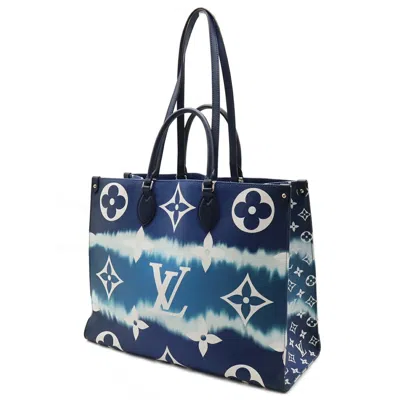 Pre-owned Louis Vuitton Onthego Blue Canvas Shoulder Bag ()