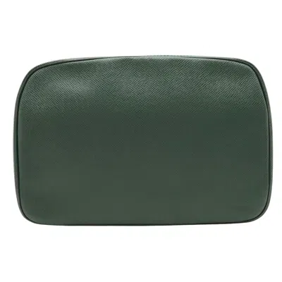 Pre-owned Louis Vuitton Trousse De Toilette Green Leather Clutch Bag ()