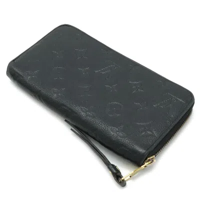 Pre-owned Louis Vuitton Zippy Wallet Black Canvas Wallet  ()