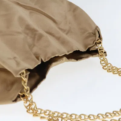 Shop Prada Tessuto Gold Synthetic Shoulder Bag ()