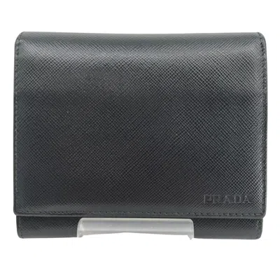Shop Prada Saffiano Leather Wallet () In Black
