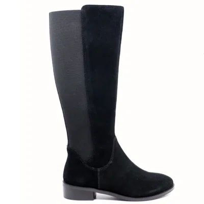 Salvia Dahl Suede Boot In Black In Black