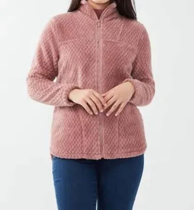 Shop Fdj Textured Zip Front Jacket In Rosewood In Pink