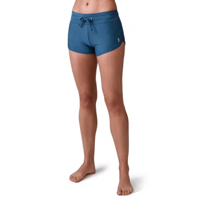 Shop Free Country Women's Drawstring Swim Boy Short In Blue