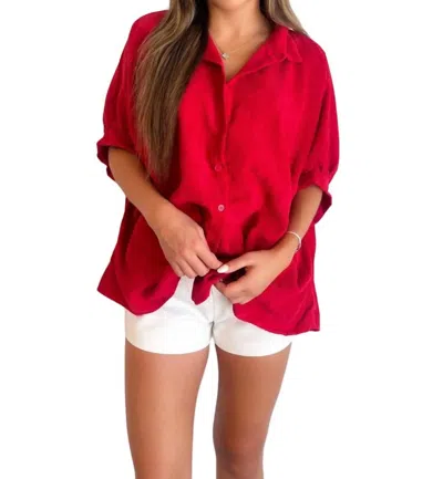 Shop Day + Moon Cord Cutie Button Up In Red