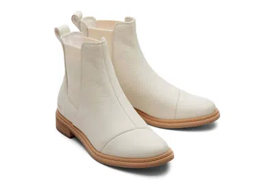 Shop Toms Charlie Boot In Light Sand Leather In White