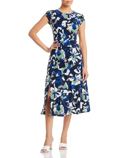 Shop Hugo Boss Eletas Womens Jersey Split Hem Maxi Dress In Multi