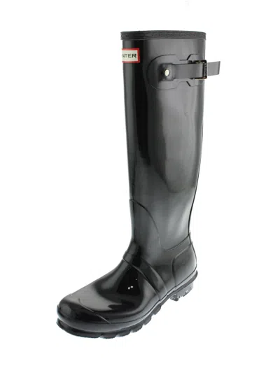 Shop Hunter Original Tall Gloss Womens Rubber Wellington Rain Boots In Black