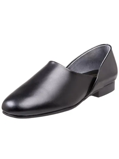 Shop L.b. Evans Radio Tyme Ii Mens Leather Solid Slip On Shoes In Black