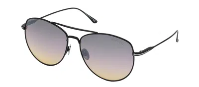 Shop Tom Ford Milla W Ft0784 28b Aviator Sunglasses In Black