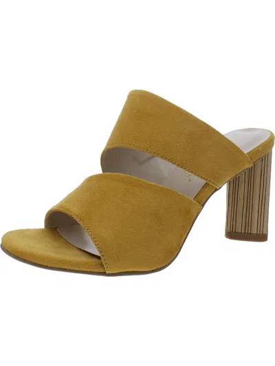 Shop Beacon Landon Womens Microsuede Open Toe Heel Sandals In Yellow