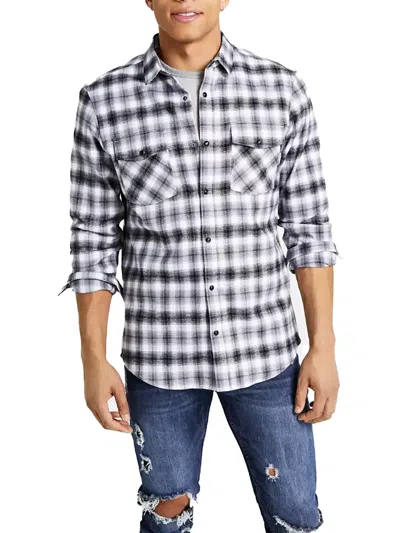 Shop Inc Nume Mens Cotton Classic Fit Button-down Shirt In White