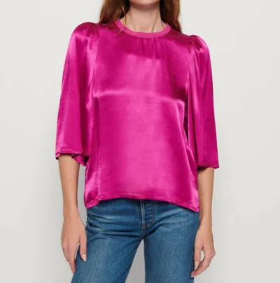 Shop Nation Ltd Donna Blouse In Magenta In Pink