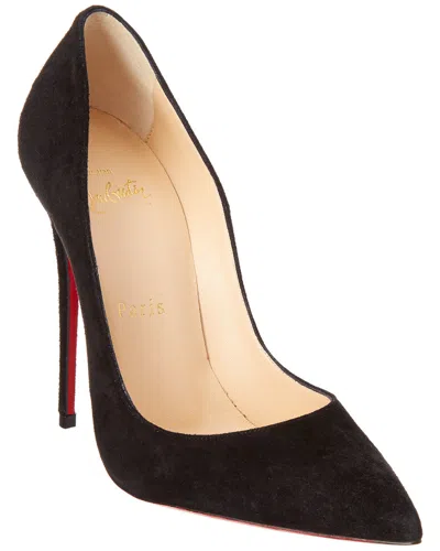 Shop Christian Louboutin So Kate 120 Suede Pump In Black