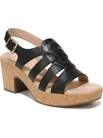 Shop Soul Naturalizer Aki Womens Faux Leather Peep-toe Platform Sandals In Multi
