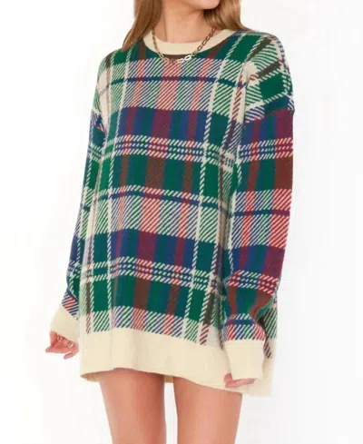 Shop Show Me Your Mumu Ember Tunic Sweater In Holiday Plaid Knit In Multi