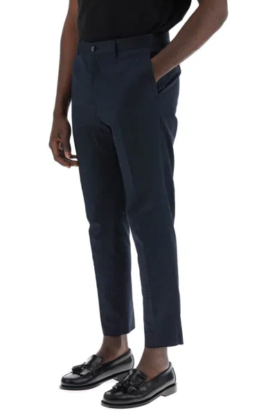 Shop Etro Cropped Chino Pants In Blue