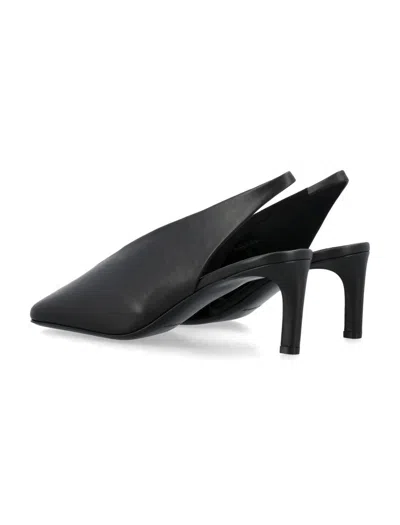 Shop Jil Sander High-heeled Slingback Pumps In Black