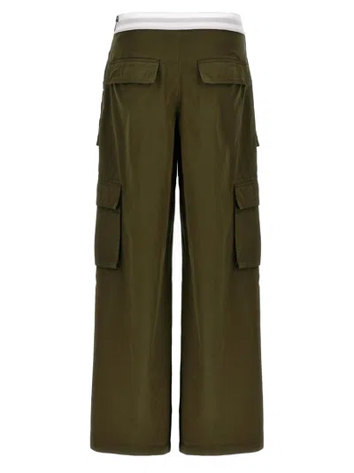 Shop Alexander Wang 'mid Rise Cargo Rave Pants Green