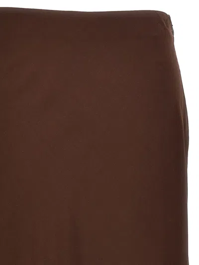 Shop Alberto Biani Crepe Georgette Skirt Skirts Brown