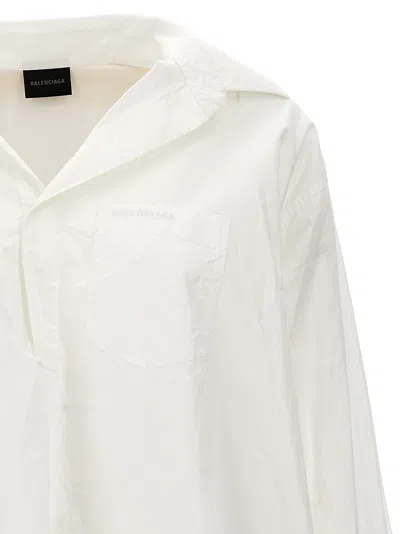 Shop Balenciaga Crumpled Effect Shirt Shirt, Blouse White