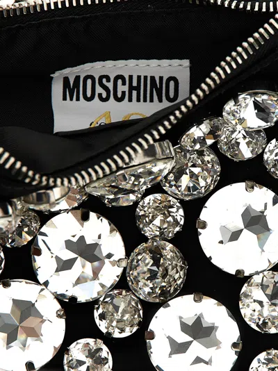 Shop Moschino Jewel Stones Handbag Hand Bags Black
