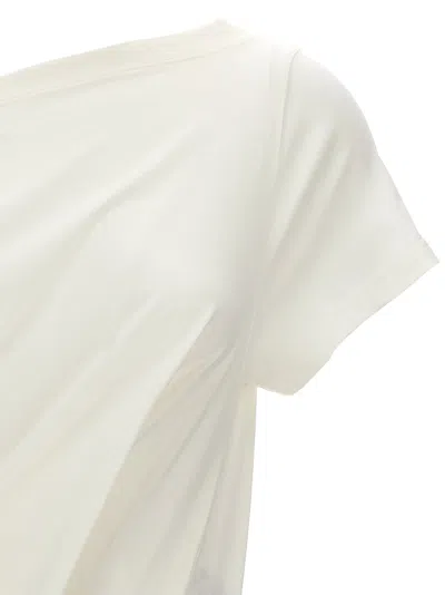 Shop Courrèges Logo Embroidery Dress Dresses White