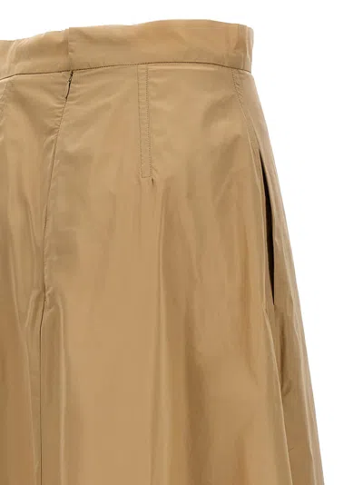 Shop Jil Sander Long Flared Skirt Skirts Beige