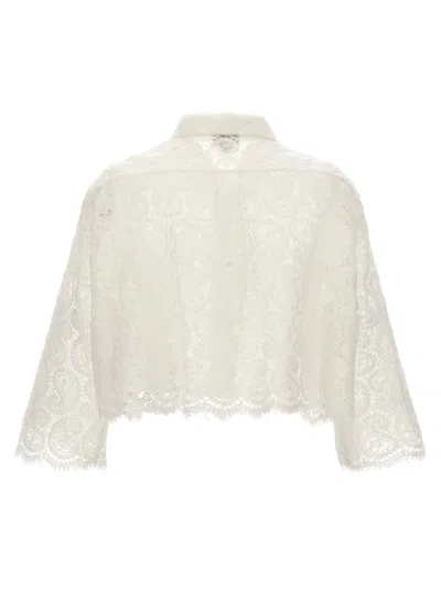 Shop Giambattista Valli Macramé Shirt Shirt, Blouse White