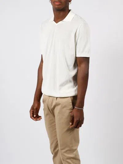 Shop Drumohr Buttonless Cotton Polo Shirt