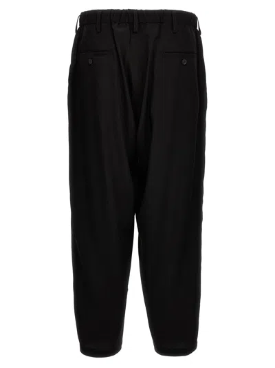 Shop Yohji Yamamoto U-double Stitch Pants Black