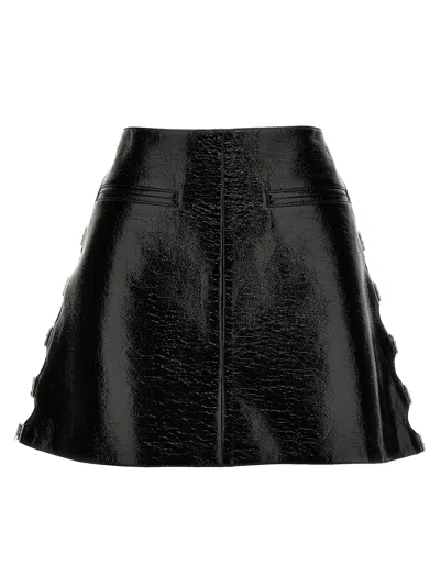 Shop Courrèges Vinyl Miniskirt Skirts Black