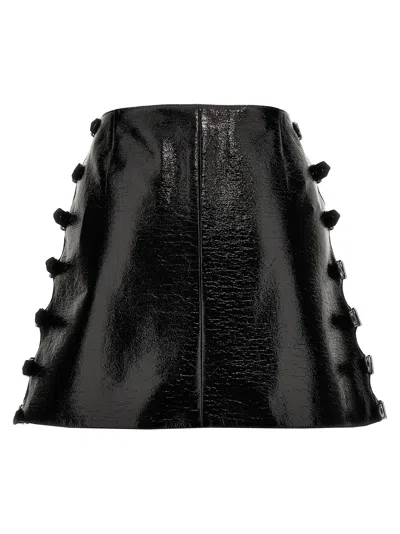 Shop Courrèges Vinyl Miniskirt Skirts Black