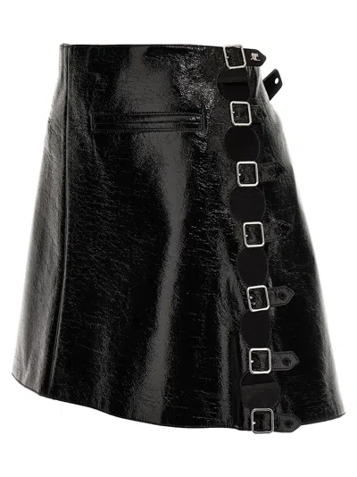 Courrèges Multi Sangle Vynil Mini Skirt