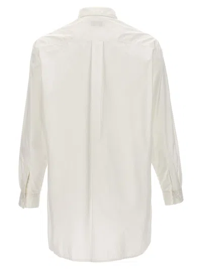 Shop Yohji Yamamoto Z-standard Big Chain Stitch Shirt, Blouse White