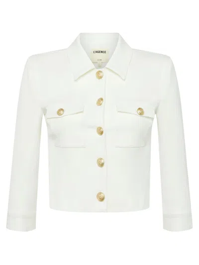 Shop L Agence Kumi Cropped Jacket In White