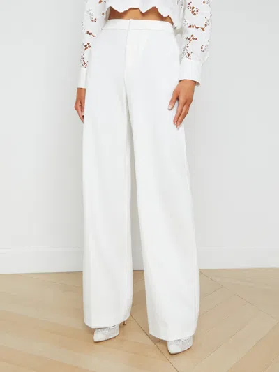 L Agence Livvy Straight-leg Trouser In White