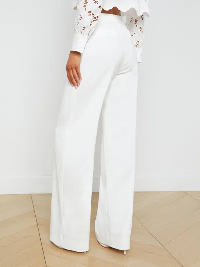 Shop L Agence Livvy Straight-leg Trouser In White